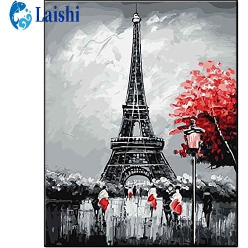 5D Diy Graffiti, Eiffel Tower Diamond Painting Full Square/Round Diamond Embroidery Mosaic Kit HD Quality Handmade Products