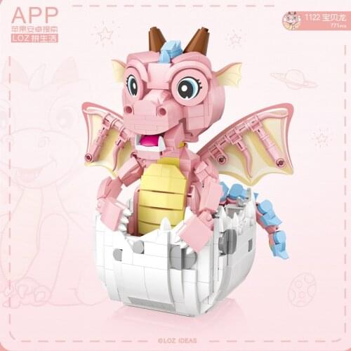 771pcs LOZ Mini building Blocks baby dragon animal/lovely/girls Toys for kids Assemblage Educational Model Brinquedos лего1122