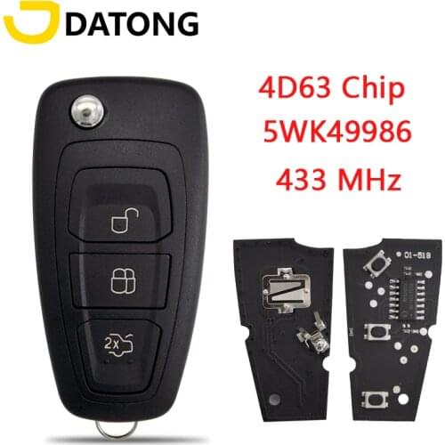 Datong World Car Remote Key For For 2012-2015 Wins 434 Mhz With 4D 60 Chip Auto Smart Control Flip Key With HU101 Blade