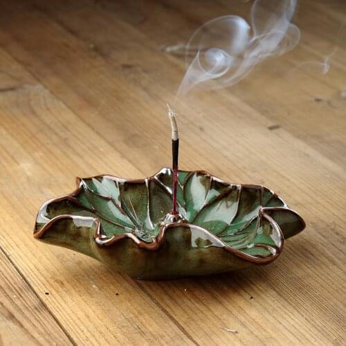 Pure hand-made variety of delicate Lotus incense dish/incense suited Japan incense cone incense/aroma