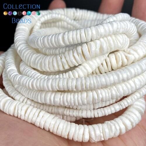 Natural White Shell Beads Seashell Round Shape Spacer Beads For Jewelry Making Handmade DIY Bracelet Necklace Accessories 16"