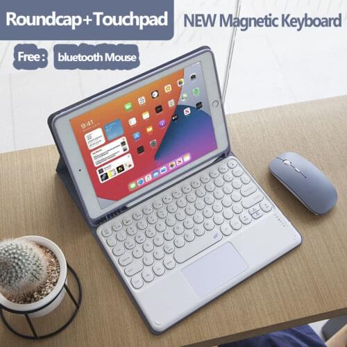 Touchpad Keyboard Case for iPad pro 11 2021 2020 air 4 10.9 inch TPU Cover with keyboard and mouse for iPad Air 1 2 3 10.2 10.5