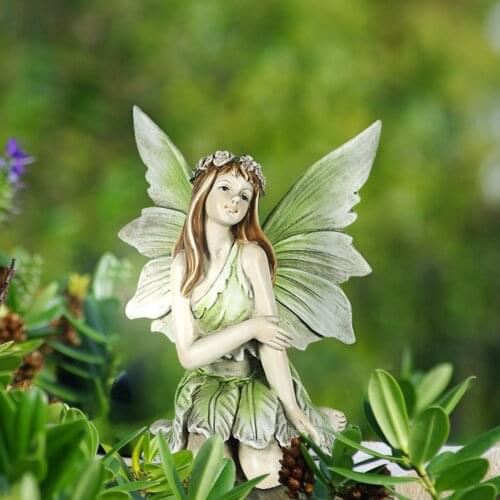 Girl Flower Fairy Decoration Resin Crafts Flower Fairy Ornament Exquisite Beautiful Statue Decoration For Garden