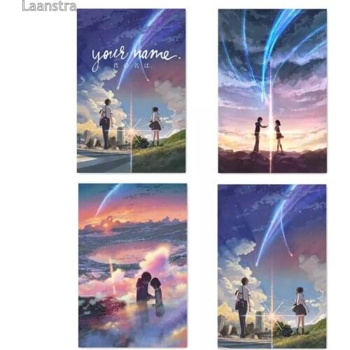 Manga Film Poster Anime Movie Prints Your Name Poster Kimi No Na Wa Wall Art Pictures Cartoon Love Silk Painting
