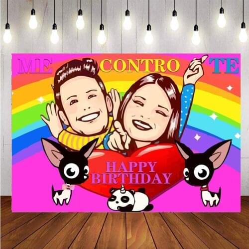 Custom Backdrop ME CONTRO TE Children Birthday Happy Birthday Party Photography Background For Photo Studio