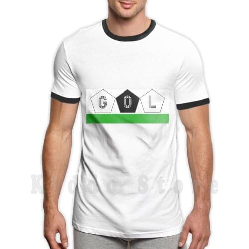 Gol T Shirt Cotton Men DIY Print Cool Tee Soccer Abstract Design Soccer Ball Pentagon Football Pitch Grass Sports Sports Fan