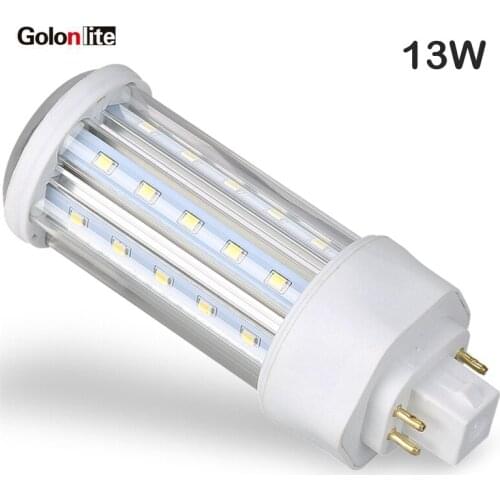 Golonlite Gx24 led lamp led 4pin cfl replacement 360 degree LED PL corn light 30W 24W 18W 13W 10W 7W 5W 120V 220V 230V White