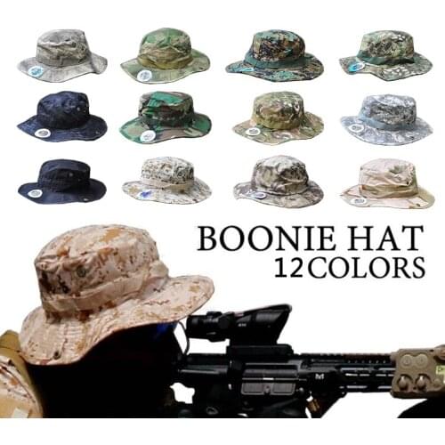 Camouflage Tactical Cap Military Boonie Hat US Army Caps Camo Men Outdoor Sports Sun Bucket Cap Fishing Hats Military Store