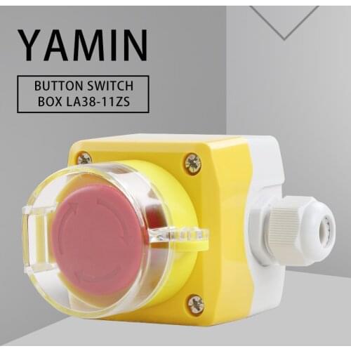 EX Emergency Stop Push Button Switch Box 1P Latching Lock Electrical Elevator Lift Rain-proof Explosion Proof 1NO 1NC LA38-11ZS
