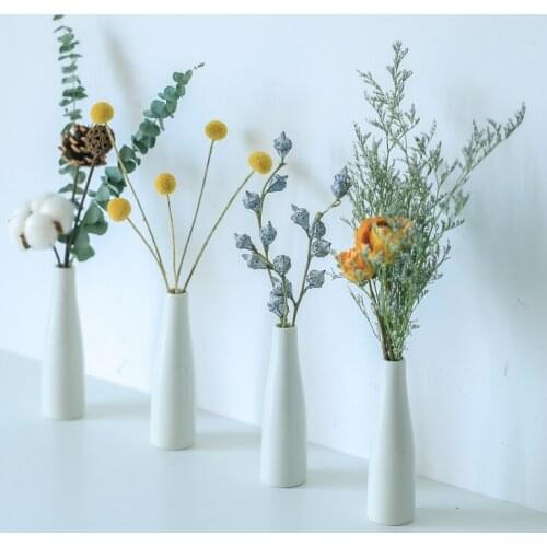 Best Newyear Home Wedding Living Room Art Decor Ins-Style Preserved Dried Flower Grass Mix Rose Eucalyptus Oncidium Ceramic Vase