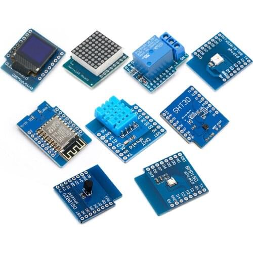 Esp8266 D1 Mini Pro Wifi Development Board Nodeu Ws2812 Rgb Dht11 Dht22 Am2302 Relay Ds18b20 Bmp180 Motor For Wemos Diy Kit