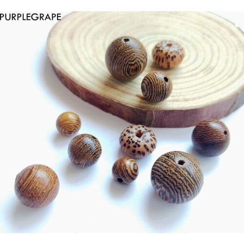 Minimalist DIY Handmade Earrings Accessories Pendant Jewelry Material Wood Grain Japanese and Korean Fashion Vintage Beads 20pcs
