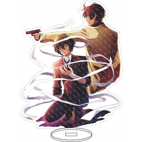 Trendy Bungo Stray Dogs Anime Figure Acrylic Stand Model Toy Dazai Chuuya Action Figures Decoration Cosplay Collectible Gifts