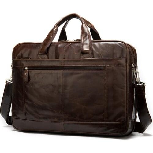 Luxury Genuine Leather Men Briefcase Laptop Bag Leather Briefcase Portfolio Men Business Bag Male Briefcase Document Office Bag