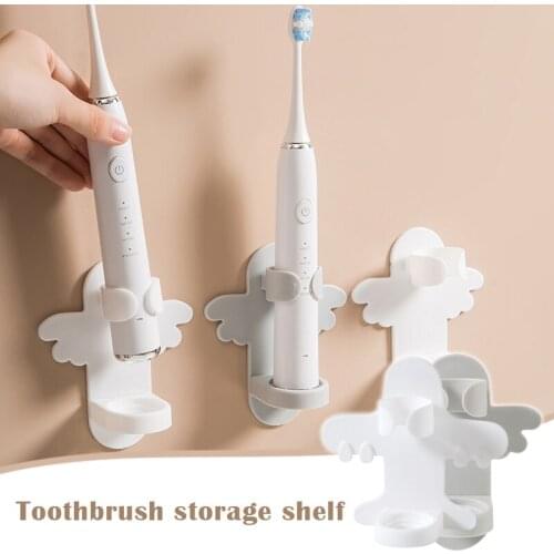 Electric Toothbrush Wall Holder Hanging Punch Free Wall-Mounted Cartoon Rack Bathroom Toothbrush Storage Shelf ALI88
