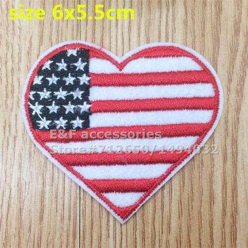 New arrival 10 pcs heart shaped star stripes Embroidered patch iron on Applique BX garment embroidery patch DIY accessory 151020