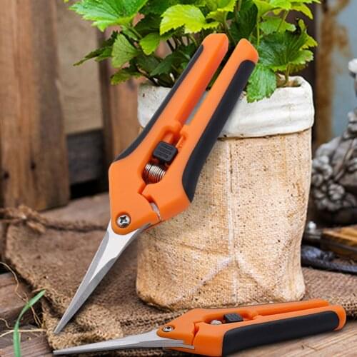 Pruning Scissors with Spring-Loaded Comfort Grip Handles and Premium Non-Stick Blades Durable Long Lasting for Garden TS2