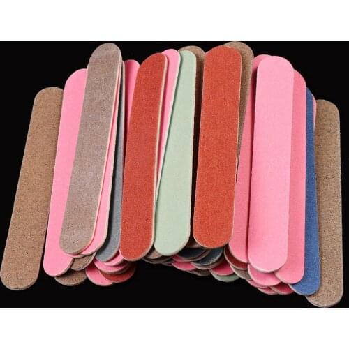 50PCS Professional Nail Art Sanding Files Buffer Block Manicure Buffing Curve Manicure Tools Pedicure UV Gel Set Surface Sponge