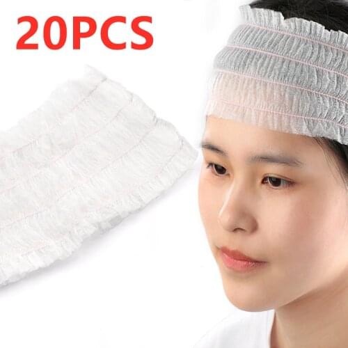 10/20PCS New Disposable Headbands Elastic Non-woven Grafting Eyelashes SPA Hair Salon Bathroom Supplies Makeup Bathing Lashes