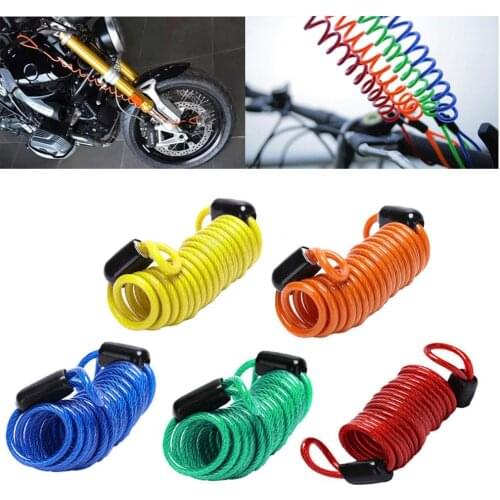 Anti Thief Motorbike Bicycle Wheel Disc Brake Bag Reminder Spring Cable Lock