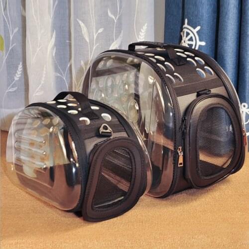 New Transparent Cat Bag Hot Sale Big Space Foldable Pet Carrier Fashion Small Dog Cat Backpack Pets Outdoor Travel Bag