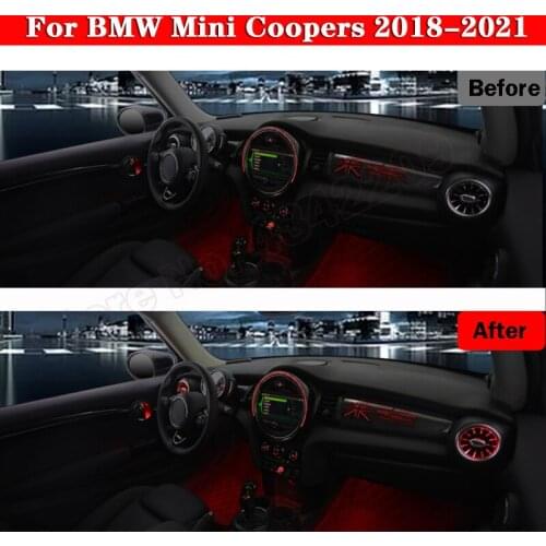 Air Vent Turbine Outlet 12-color Set For BMW Mini Coopers 2018-2021 LED Nozzle Luminous Ambient Light Atmosphere Neon Lamp