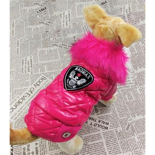 New Arrival Noble Pet Dogs Winter Vest Coat Fur Collar Russia Classic Dogs Clothing Soft Pu Coat For Dog
