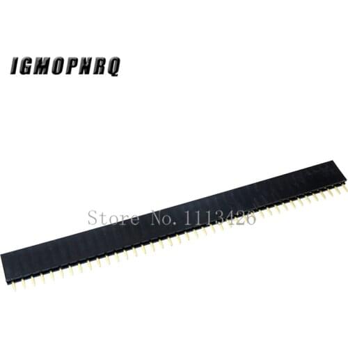 10PCS 1X40 PIN Single Row Straight FEMALE PIN HEADER 2.54MM PITCH Strip Connector Socket 140 40p 40PIN 40 PIN