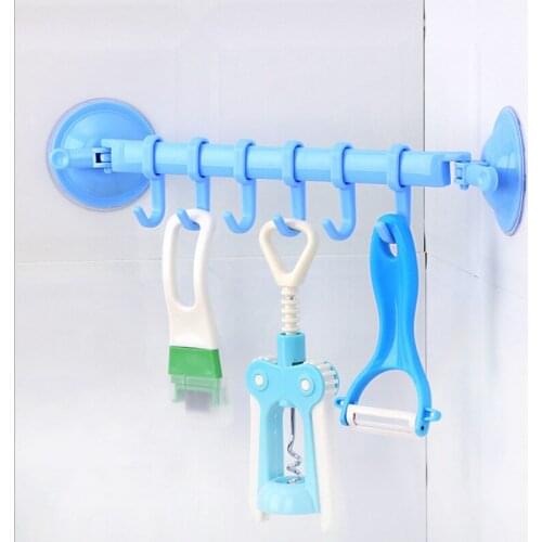 2pcs/lot 34.5cm*7.1cm Vacuum Suction Cup Hook Bathroom Kitchen Corner&Wall Towel Hanger Storage Holders Racks