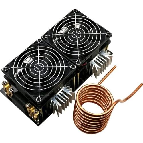 2000W high power zvs DC12V ~ 48V low voltage induction heating high frequency heating cooling heating plate + copper tube