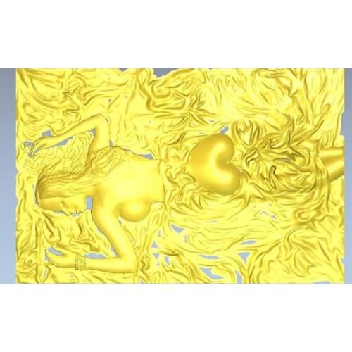 3d model relief for cnc in STL file format Panno women sleep--11