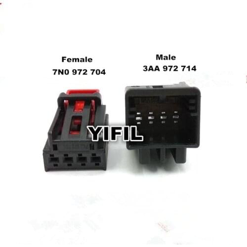 4sets/lot 4 Pin/Way Female Male Car Taillight Chair Connector Plug For VW Sagitar Magotan Golf Tail lamp 3AA972714 7N0972704