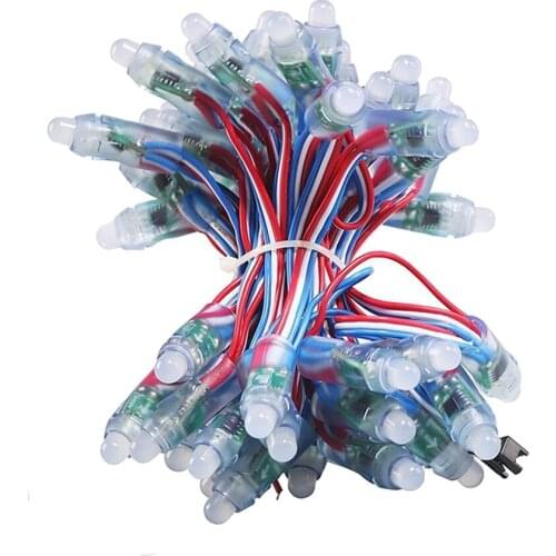 50 pcs/lot 12mm WS2811 2811 IC RGB Led Module String Waterproof DC12V Digital Full Color LED Pixel Light