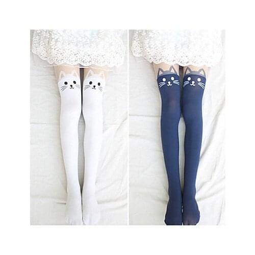 Lovely Kitty Velvet Lolita Velvet Stockings (4 Colors)