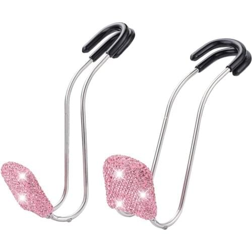 Bling Car Hooks Headrest Holder Hook Auto Backseat Metal Hanger Holders Organizer 5 Colors For Options