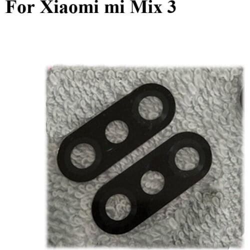 Black For xiaomi mi Mix 3 Mix3 Rear Back Camera Glass Lens Cover Replacement Phone Repair Parts For xiaomi mi Mix3