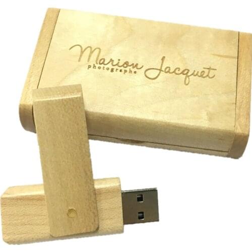 Artworks Wooden USB 2.0 Version memory flash stick Encord Custom logo.for wedding photography