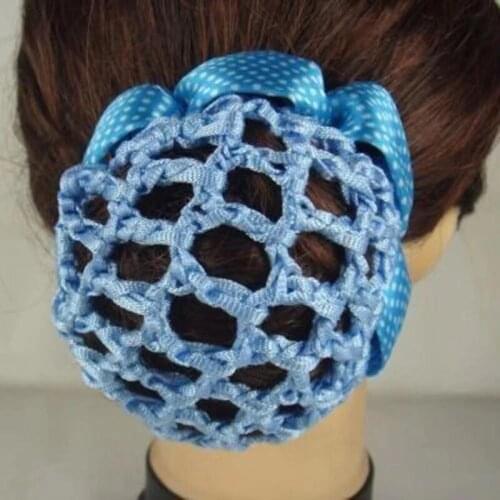 Children And Adults Dot Colored Cloth Lace Hair Net Performance Dance Ballet Headband Hair Net Headband Flower