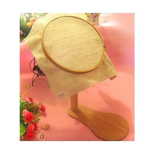 Dia28cm Embroidery Hoop wooden Cross Stitch Rack Tambour Round Adjustable Desktop Embroidey Frames cross stitch Quilting Tools