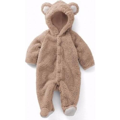 Newborn baby romper Winter costume baby boys clothes Coral Fleece warm baby girls clothing Animal Overall baby rompers jumpsuit