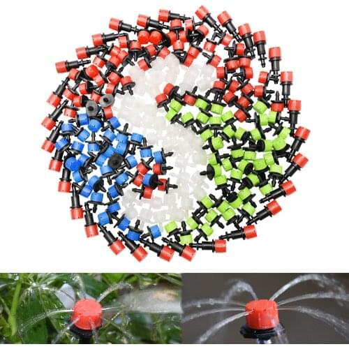 30-500pcs Garden Drip Irrigation Kit Dripper Tee Holder Micro Mist Spray Cooling System 4/7mm Hose Adjustable Watering Sprinkler