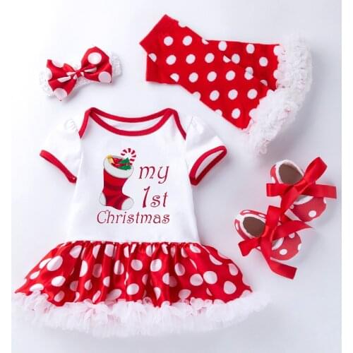 Newborn Christmas Clothes Baby Girls Clothing Set My First Christmas Baby Clothes Set Ruffle Tutu Dress New Born Baby Clothing