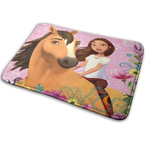 Spirit Riding Free Design Tapis Rug Carpet Luxury Carpet Soft Tablecloth Glass Green Rug