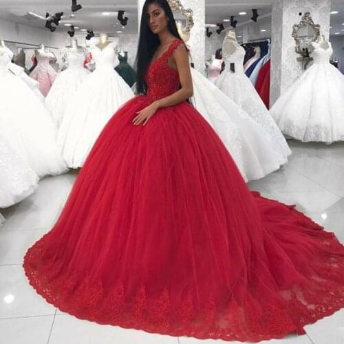 Red Vintage Lace Wedding Dresses spathetti straps Sweetheart Lace Up Wedding Gowns Bride Dresses vestidos de novia plus size