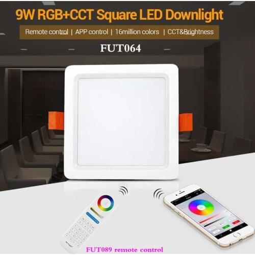 9W Square LED Downlight FUT064 Recessed Ceiling Lamp AC 110V 220V indoor smart LED Panel Light can 2.4GHz RF /voice/APP/control