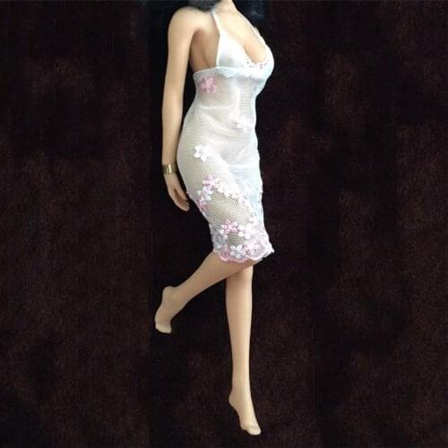 1/6 Scale Female Sexy Lace Pajamas Clothes Women Perspective Dress Sexy Clothing Suit Set Model for 12'' Action Figure Body Toys