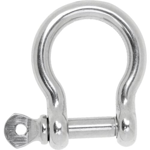 Marine Boat Chain Rigging Bow Shackle with Captive Pin 304 Stainless Steel - Sizes from 4mm to 20mm