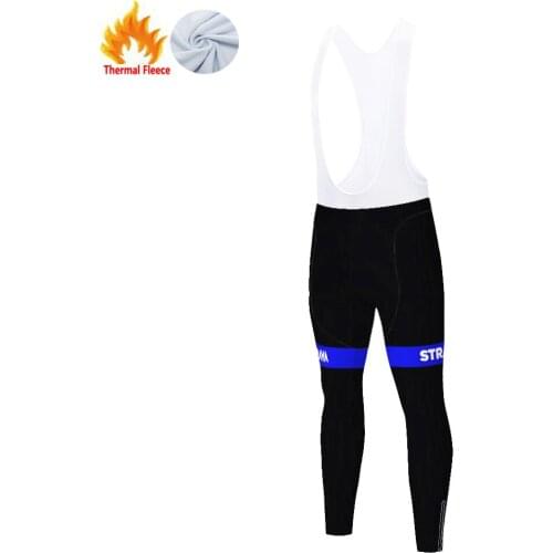 Strava Winter Thermal Fleece Pants Men Calzas Invierno Hombre Pantalon Ciclismo Fahrrad Hose Herren Велоштаны Мужские Велоштаны