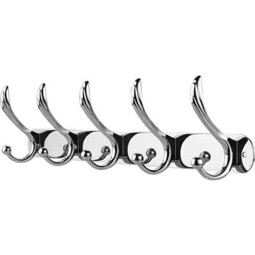 Wall Mounted Hook Rack Coat Hanger Multifunctional Hanging Hook Stainless Steel Hooks Space-saving Coat and Hat Hook