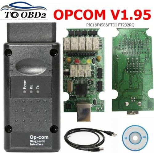 2019 Newest OPCOM V1.95 PIC18F458 FT232RQ firmware OP-COM For Opel Diagnostic-tool OP COM V1.95 support Hardware update